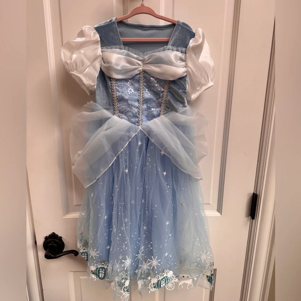NWOT CUSTOM MADE Disney Cinderella Toddler Girl 6 Princess Dress Up Dress Gloves